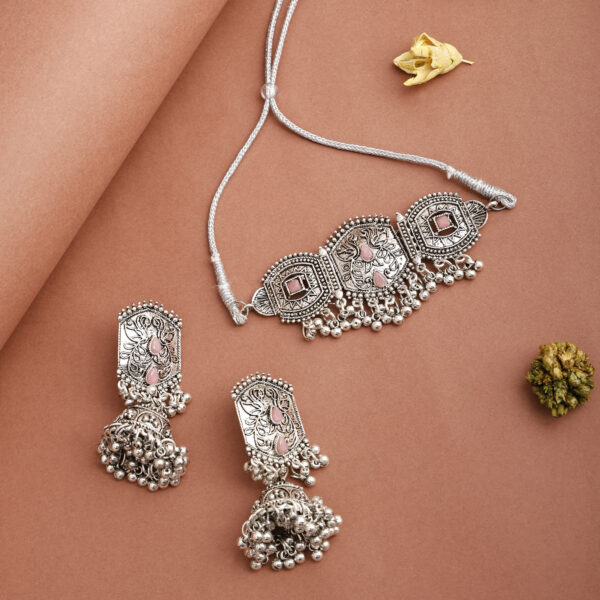 GS Pink Round Leaf Choker