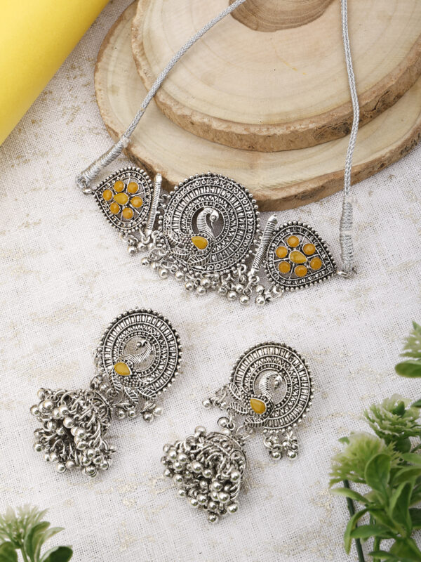 GS Yellow Flower Peacock Choker